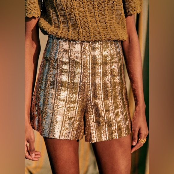 Sezane Pants - Sezane Rickie Shorts. 36
